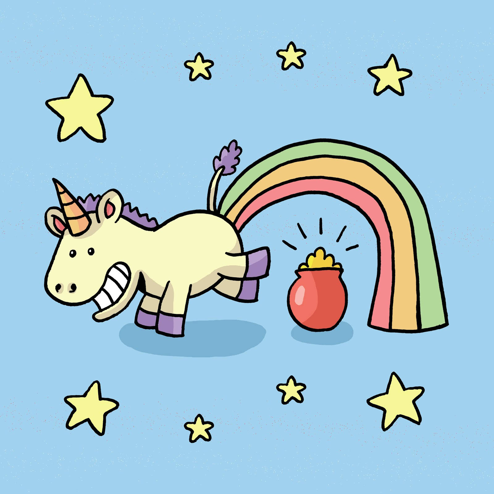 Pot Of Gold Rainbow Unicorn Wallpaper