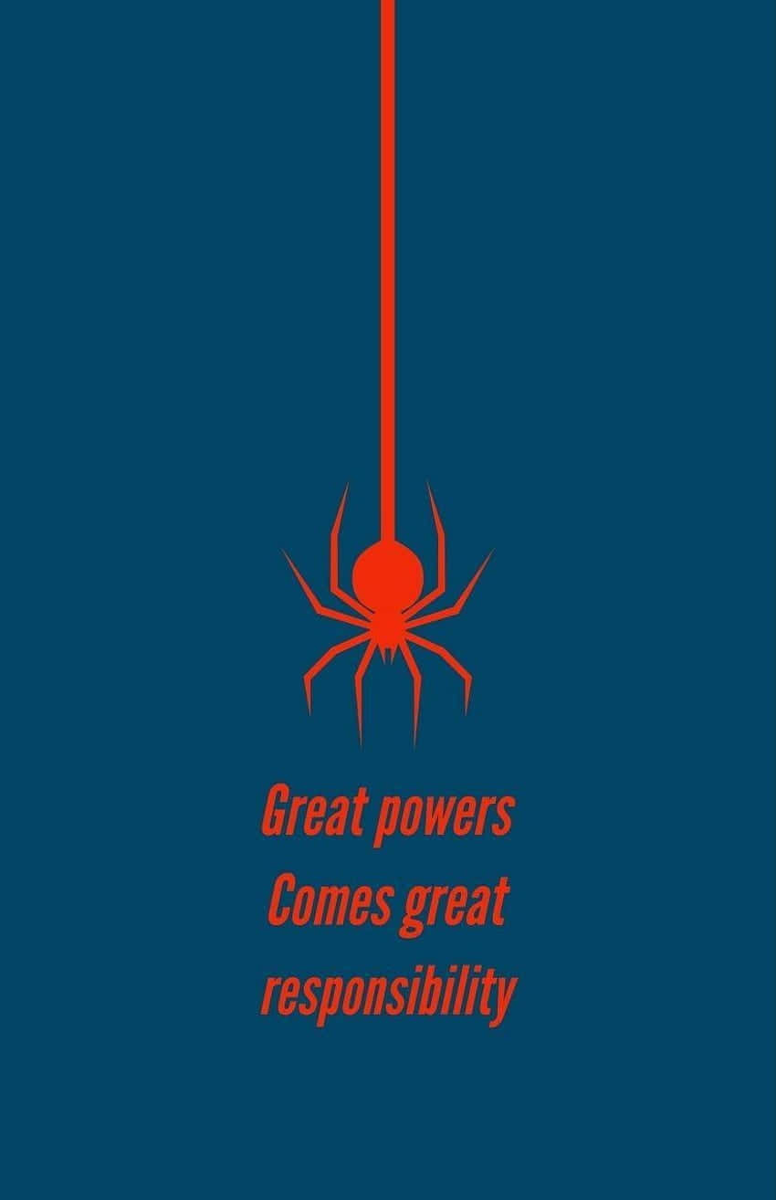 Power Responsibility Spider Poster Wallpaper