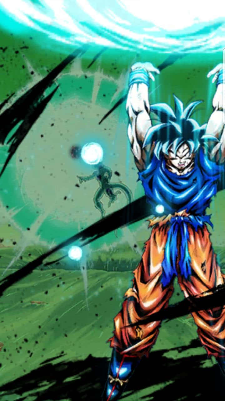 Power Up With Goku’s Spirit Bomb Sword Wallpaper