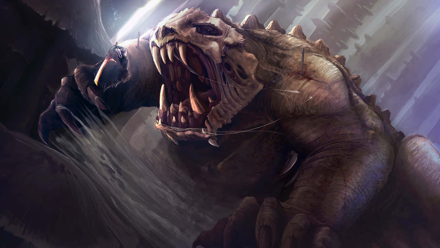 Powerful And Terrifying - The Rancor Awakens Wallpaper