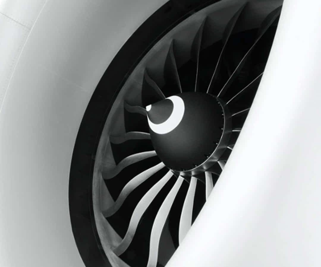 Powerful Jet Engine In Action Wallpaper