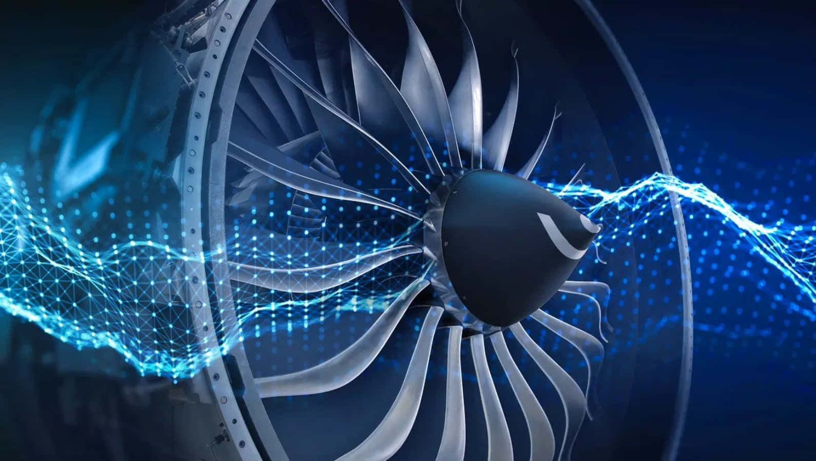 Powerful Jet Engine In Action Wallpaper