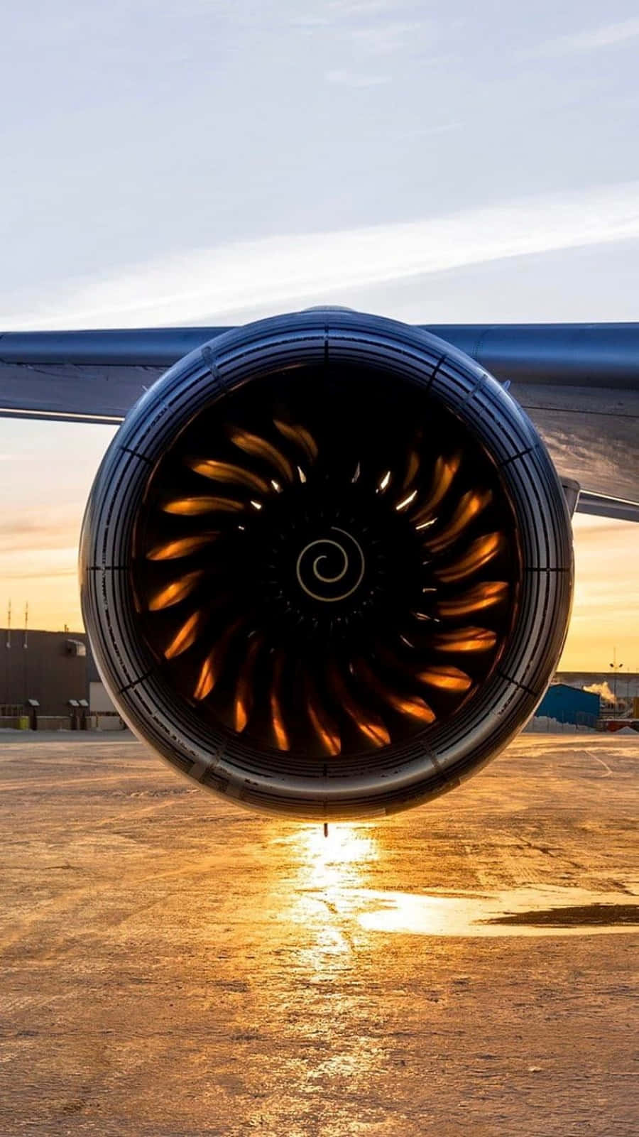 Powerful Jet Engine In Action Wallpaper