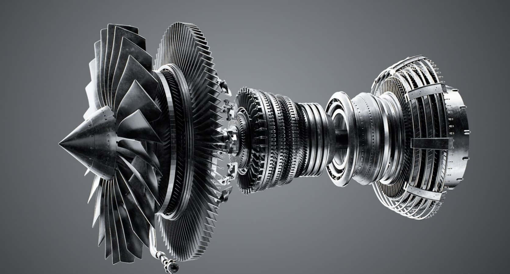 Powerful Jet Engine In Operation Wallpaper