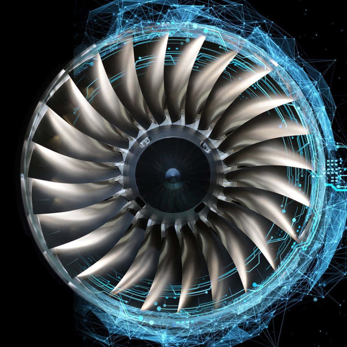 Powerful Jet Engine On A Sleek Aircraft Wallpaper