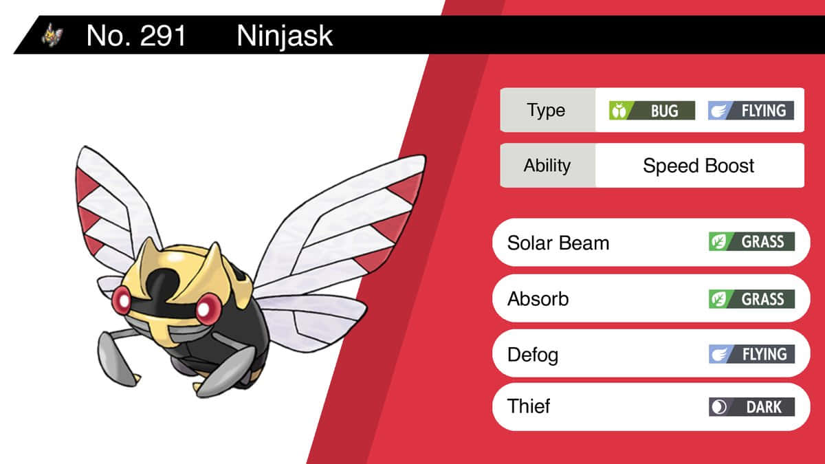 Powerful Ninjask Pokémon In Action Wallpaper