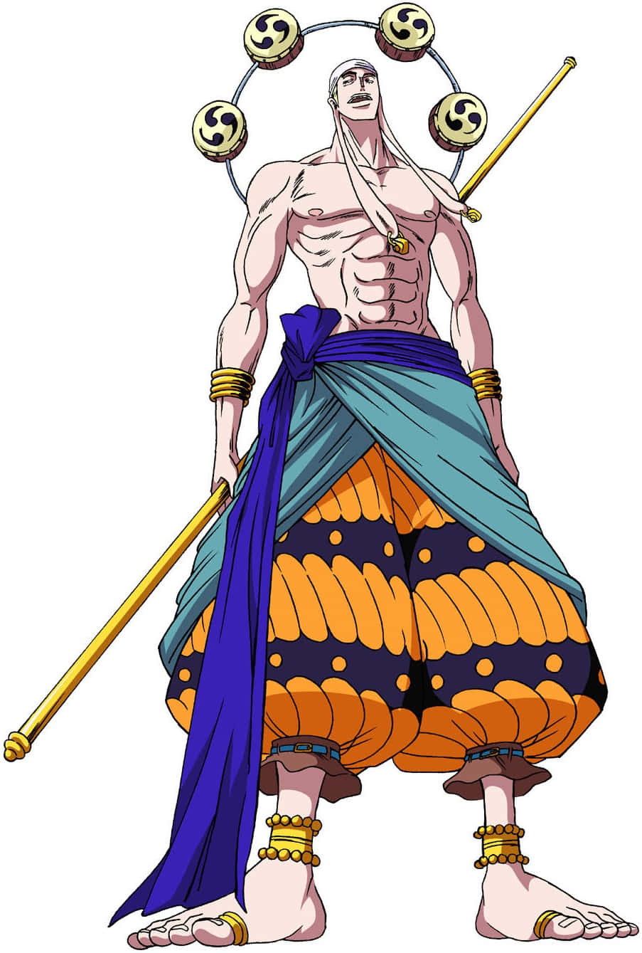 Powerful One Piece Enel Strikes A Dynamic Pose Wallpaper