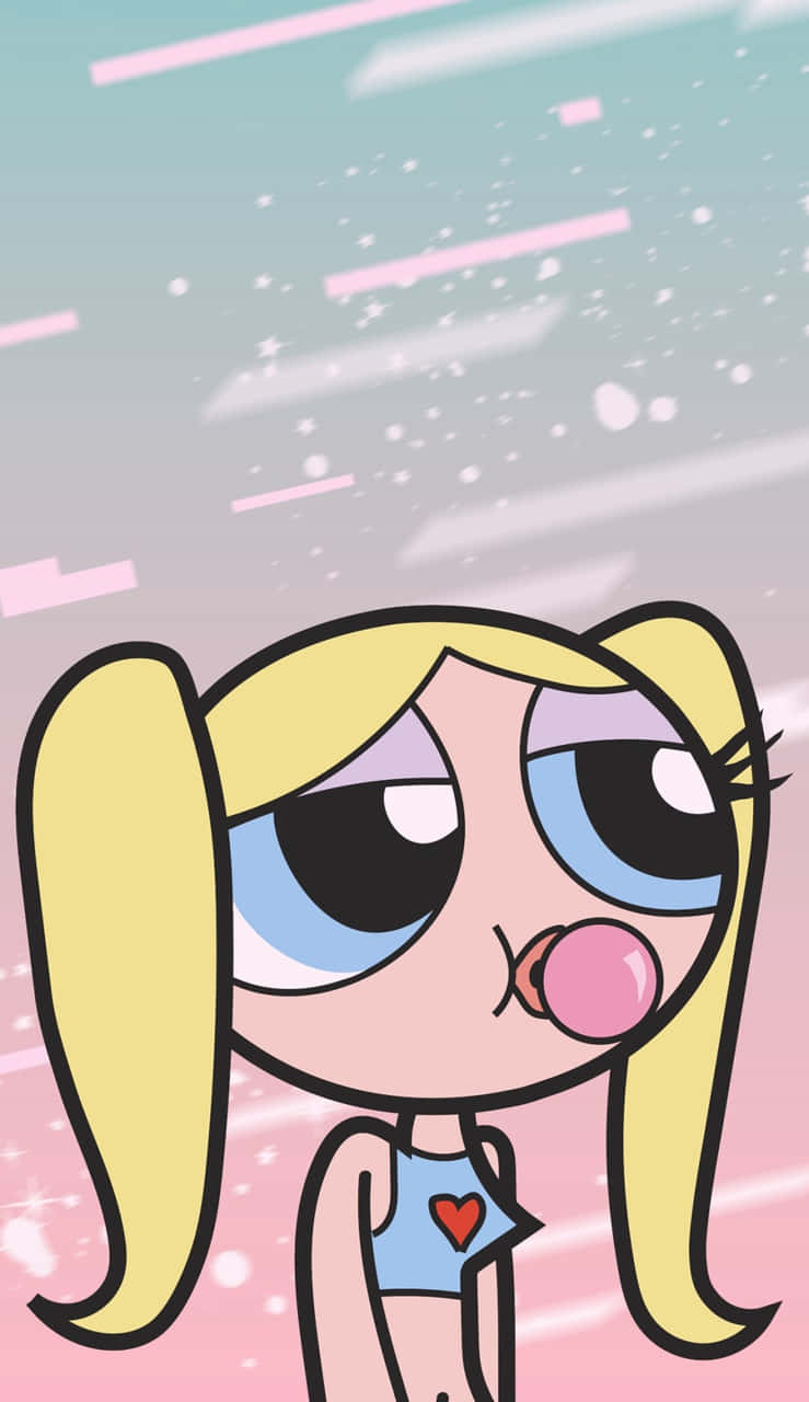 Powerpuff Girls Heart Bubbles Chewing Gum Wallpaper