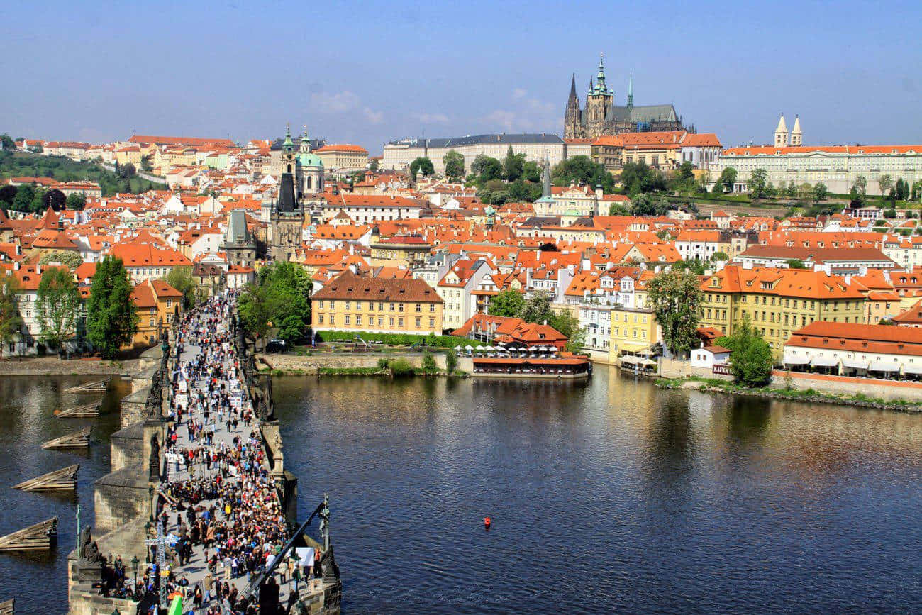 Prague Castle On Sunny Day Wallpaper