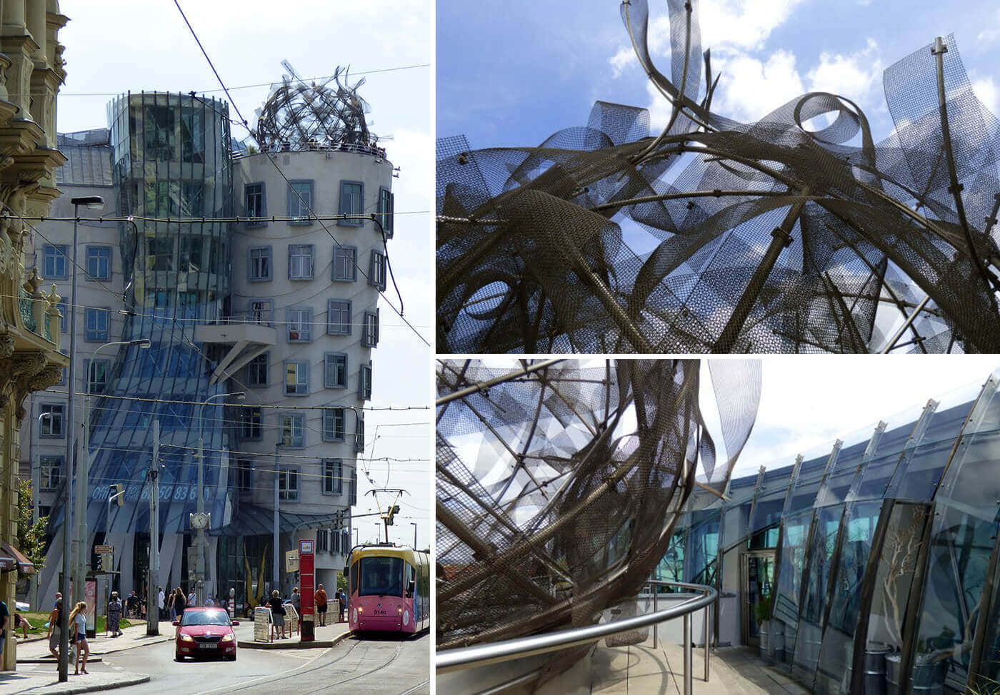 Prague Dancing House Photo Collage Wallpaper