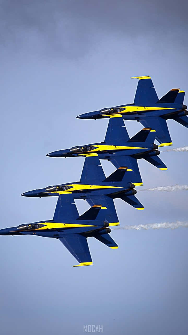 Precise Blue Angles Artwork Wallpaper