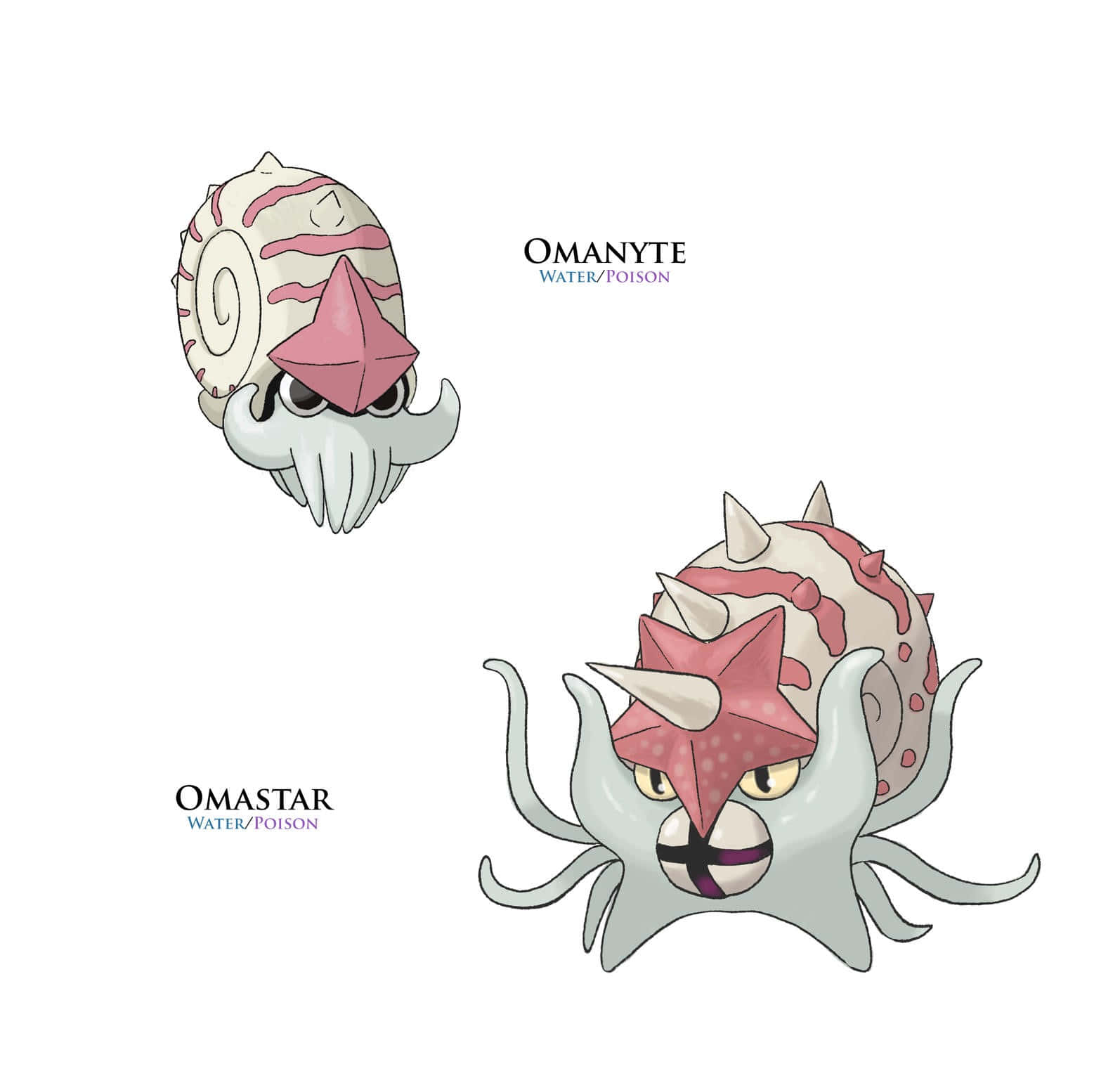 Prehistoric Forms Of Omanyte And Omastar Wallpaper