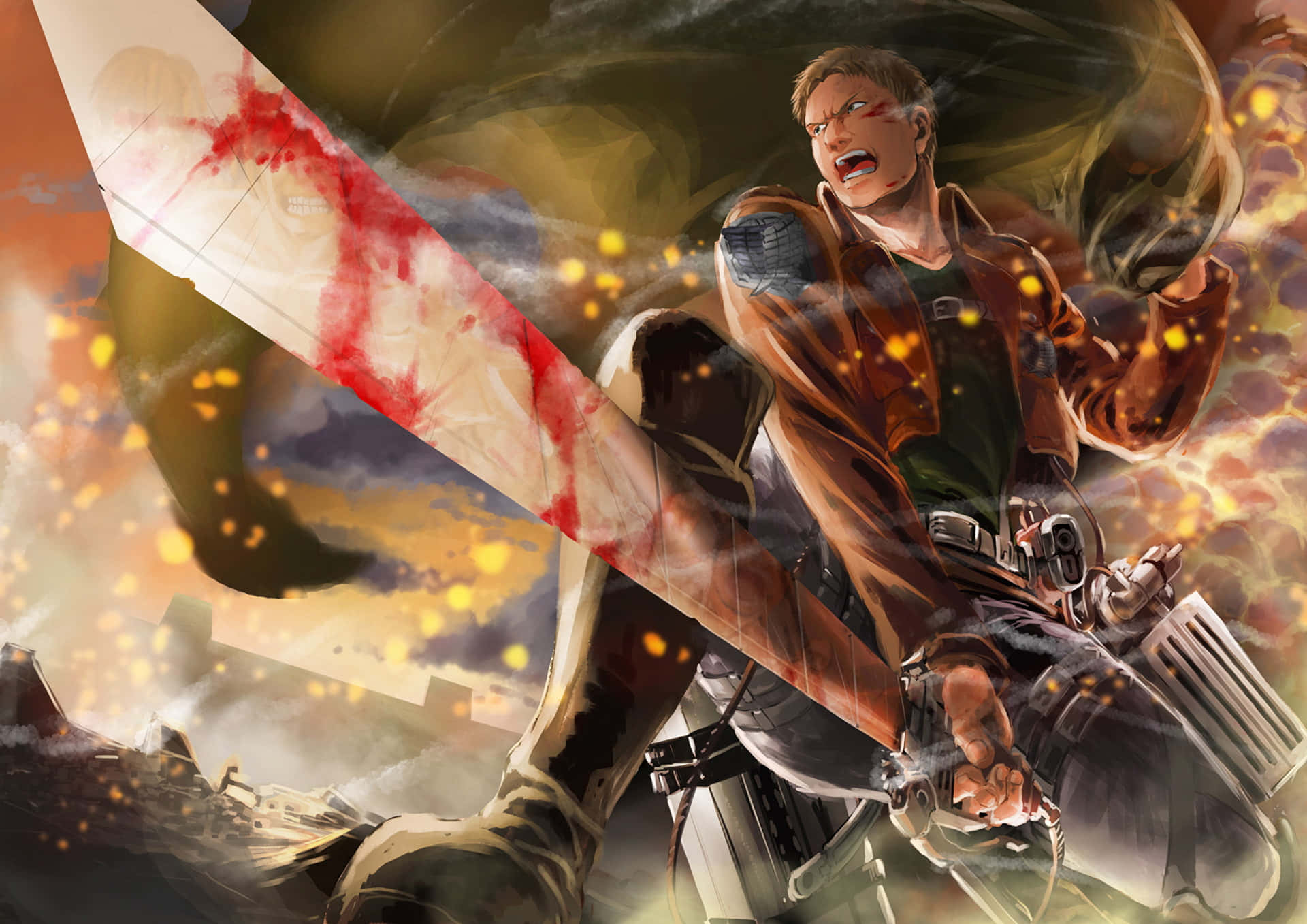 Prepare For The Final Battle Of Eren Jaegar In Attack On Titan Season 2 Wallpaper