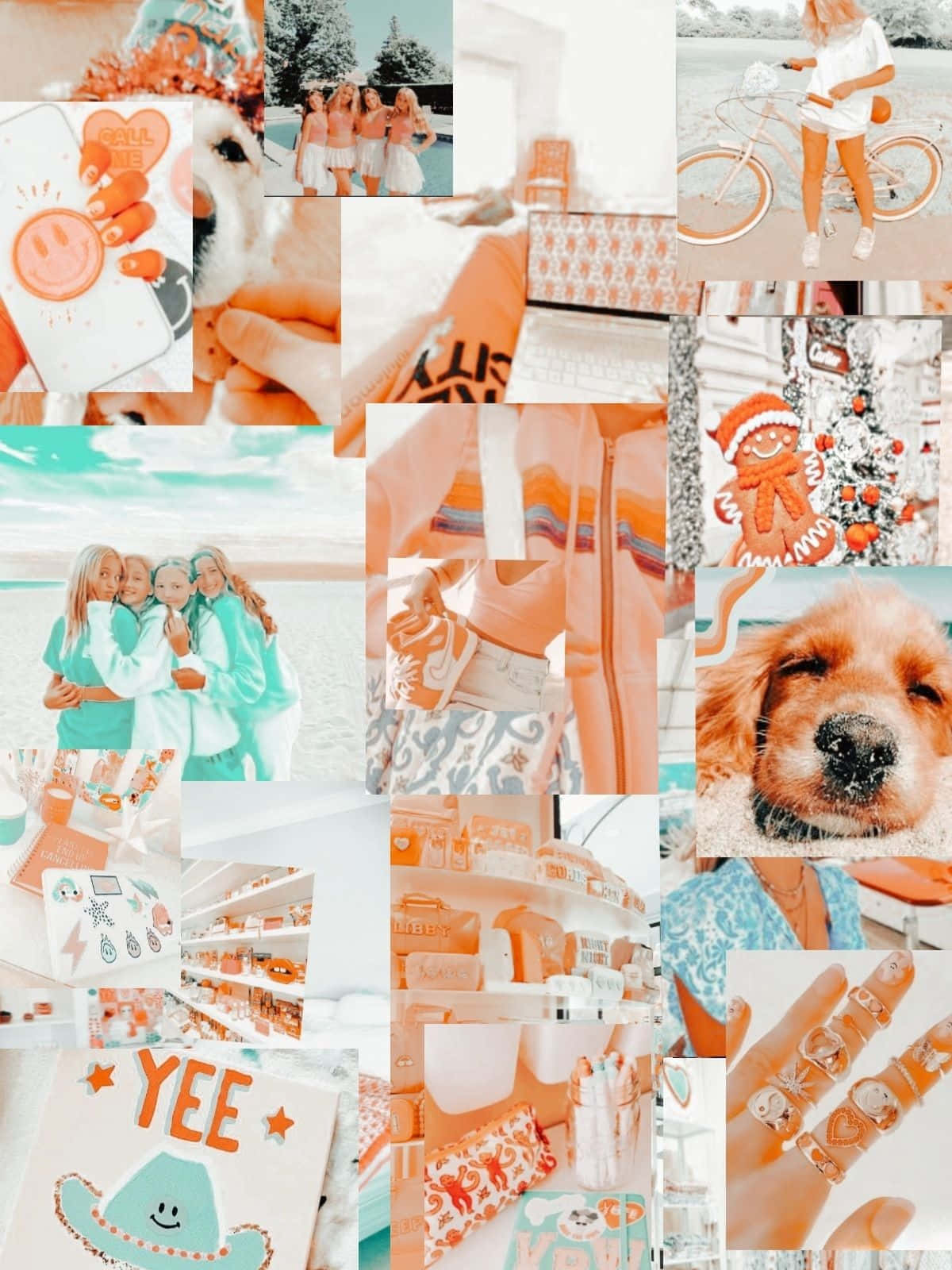 Preppy Aesthetic Collage Wallpaper