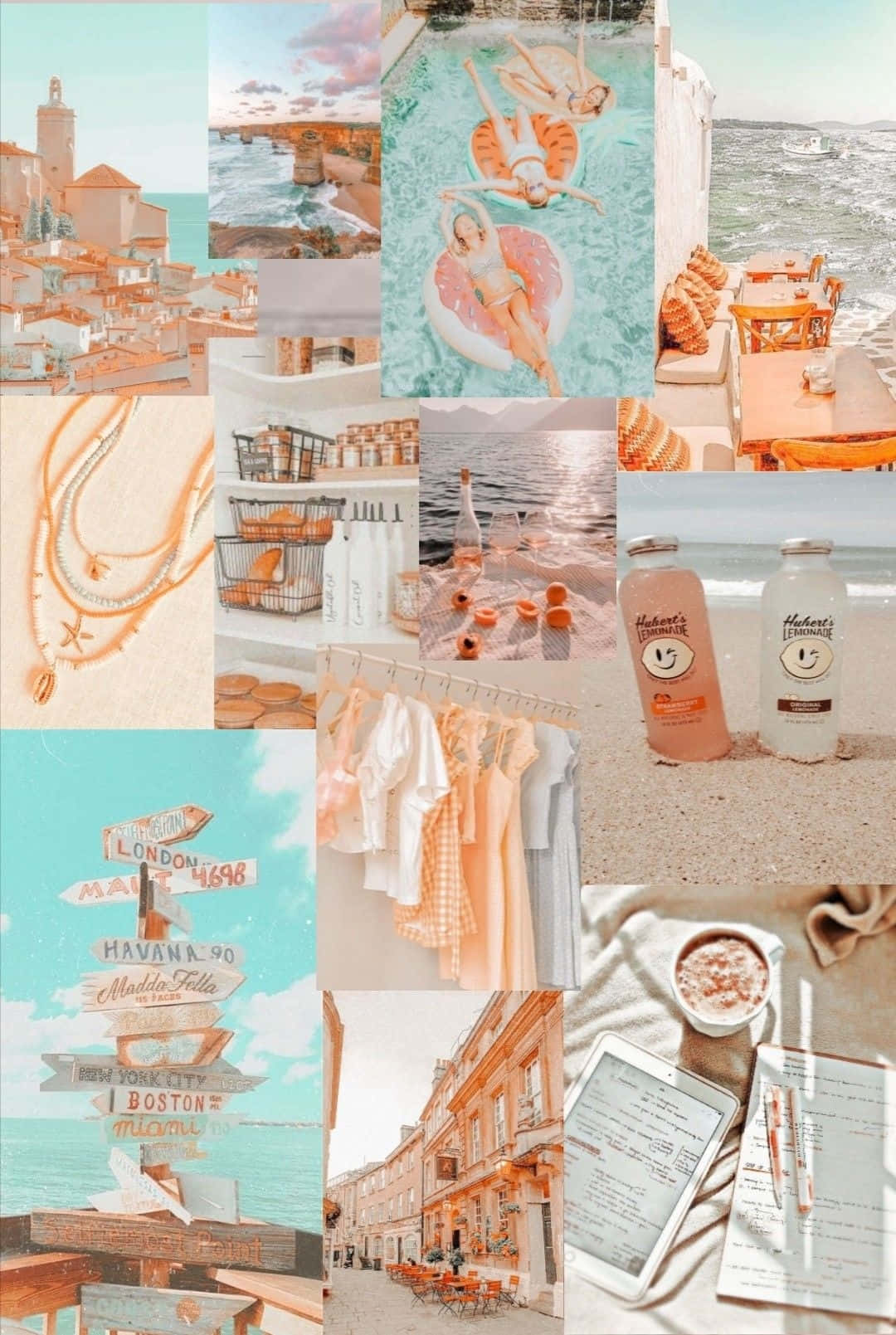 Preppy Aesthetic Collage Wallpaper Wallpaper