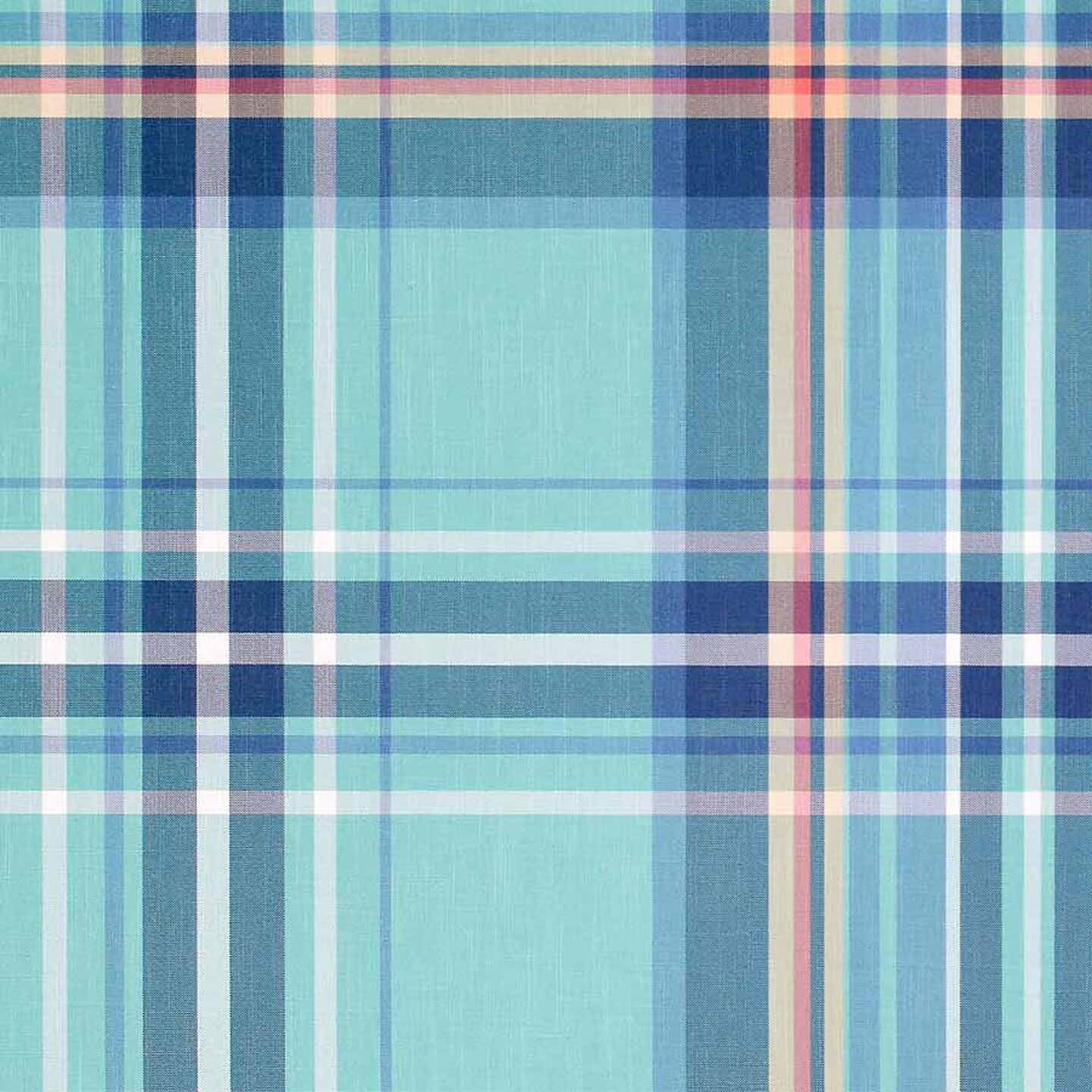 Preppy Blue Plaid Pattern Wallpaper