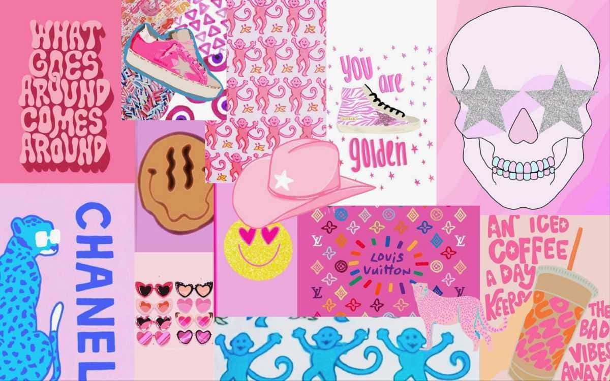 Preppy Collage Aesthetic Wallpaper Wallpaper