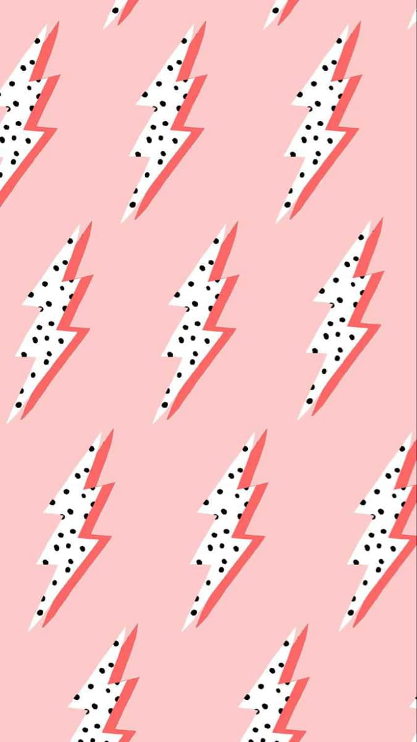 Preppy Pfp For Tiktok Pink Thunderbolt Wallpaper