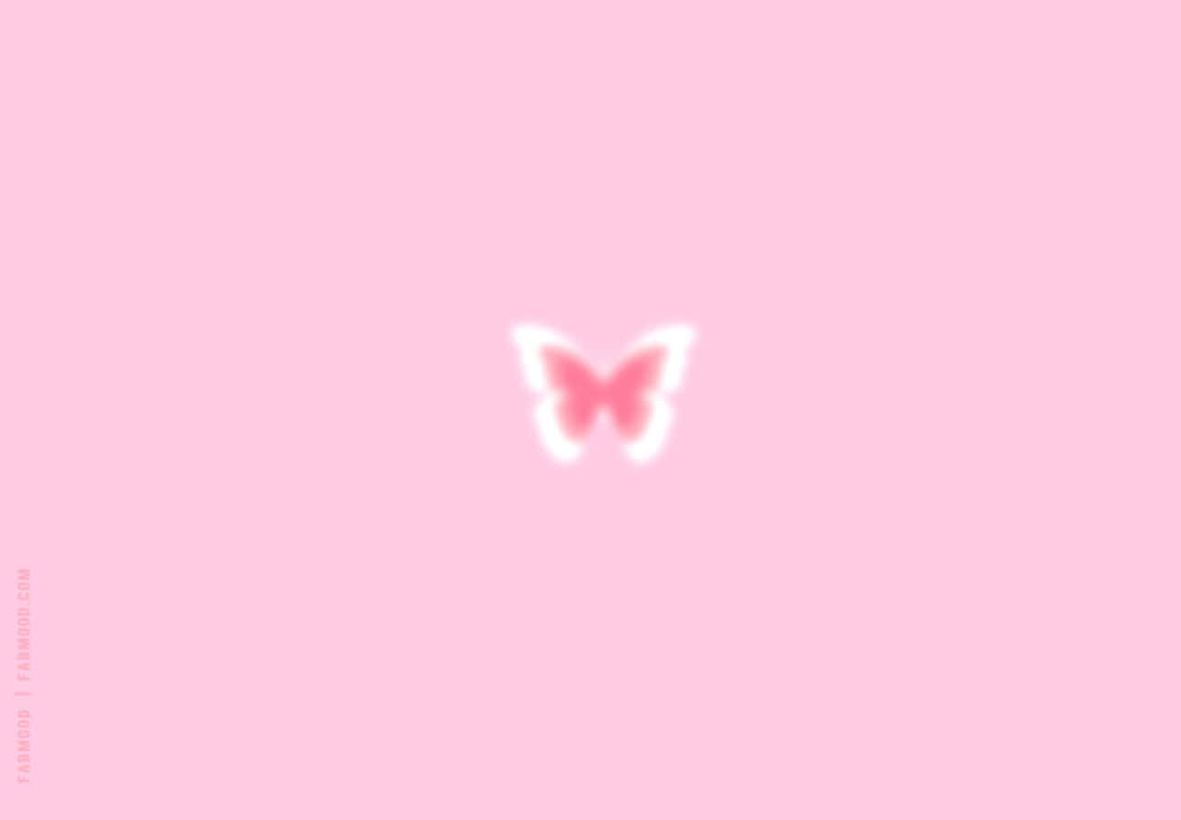 Preppy Pink Butterfly Blur Wallpaper