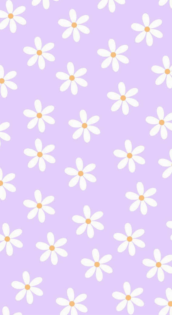 Preppy Spring Daisy Pattern Wallpaper