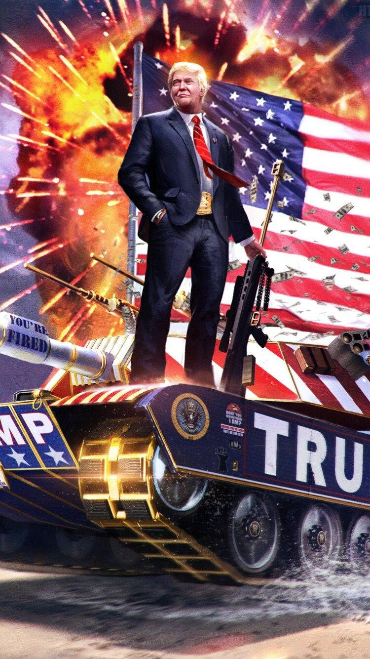 President Trump Is Leading The United States With A Sense Of Purpose And Patriotism. Wallpaper