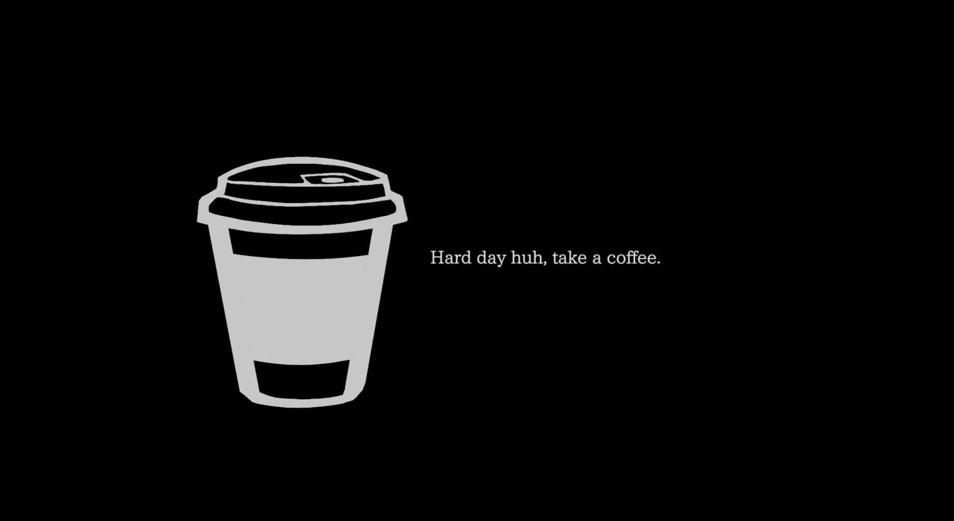 Pretty Black Coffee Cup Wallpaper