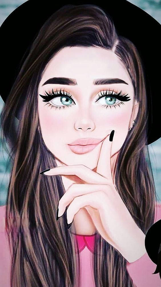 Pretty Cool Girl Cartoon Wallpaper