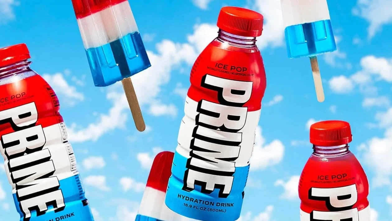 Prime Hydration Drink Ice Pop Flavor Wallpaper