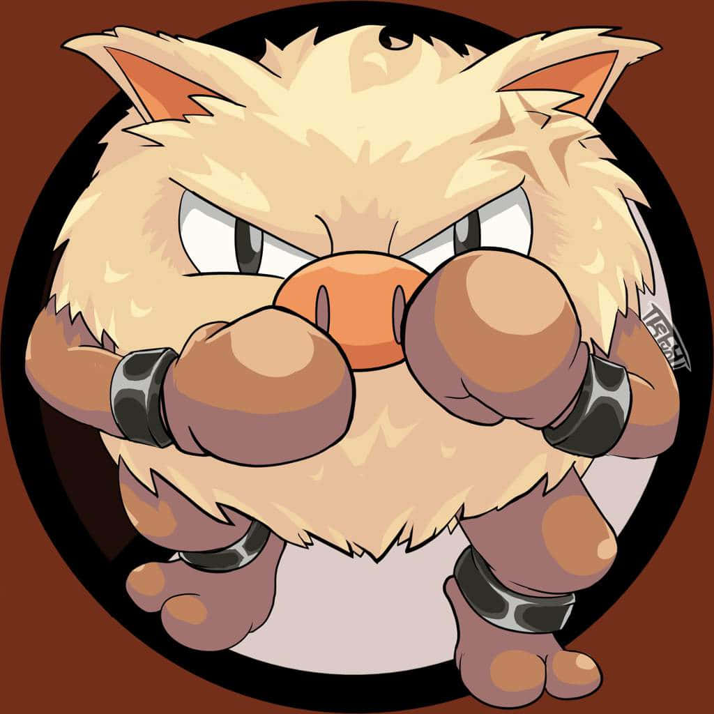 Primeape Pokemon In Battle Stance Wallpaper