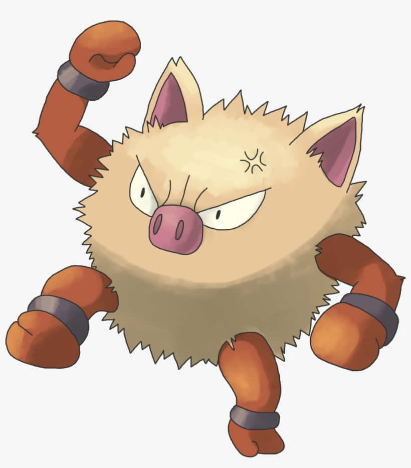 Primeape, The Fighting-type Pokemon, Strikes A Pose Wallpaper