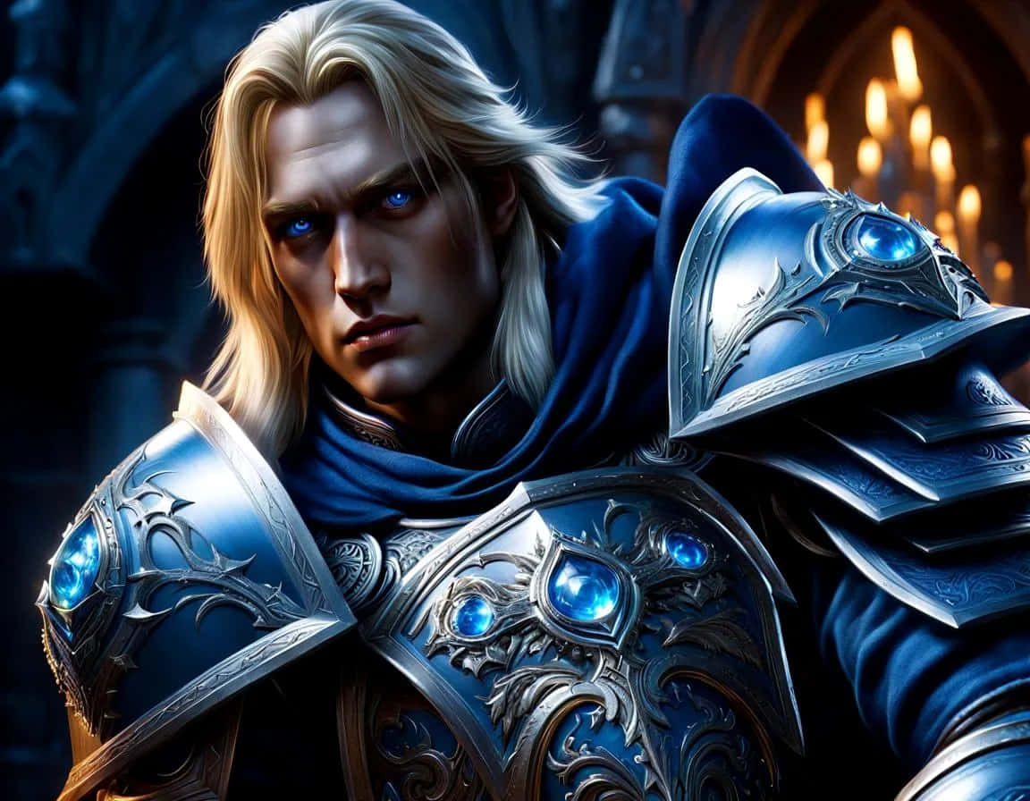 Prince Arthas Menethil Portrait Wallpaper