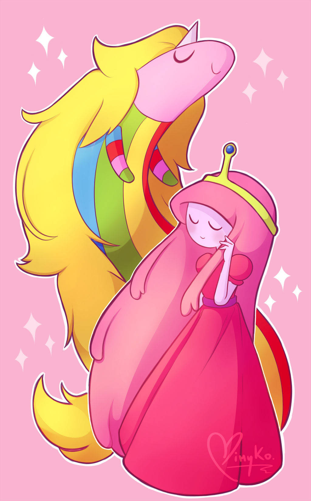 Princess Bubblegum And Lady Rainicorn Wallpaper