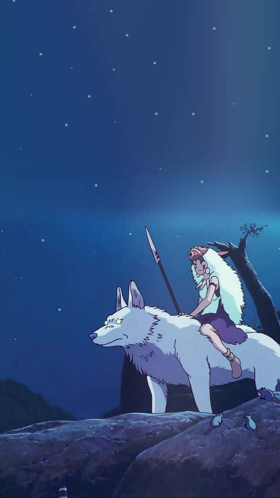 Princess Mononoke And Moro Studio Ghibli Wallpaper