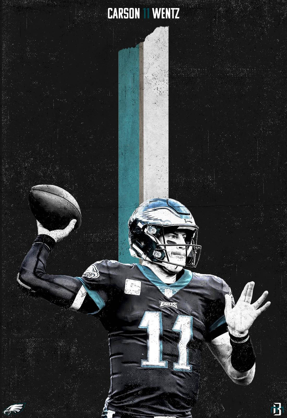 Professional Football Player Carson Wentz Wallpaper