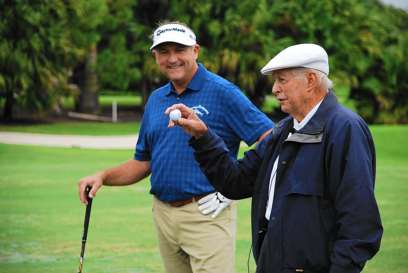 Professional Golfer Ken Duke Alongside His Dad Wallpaper