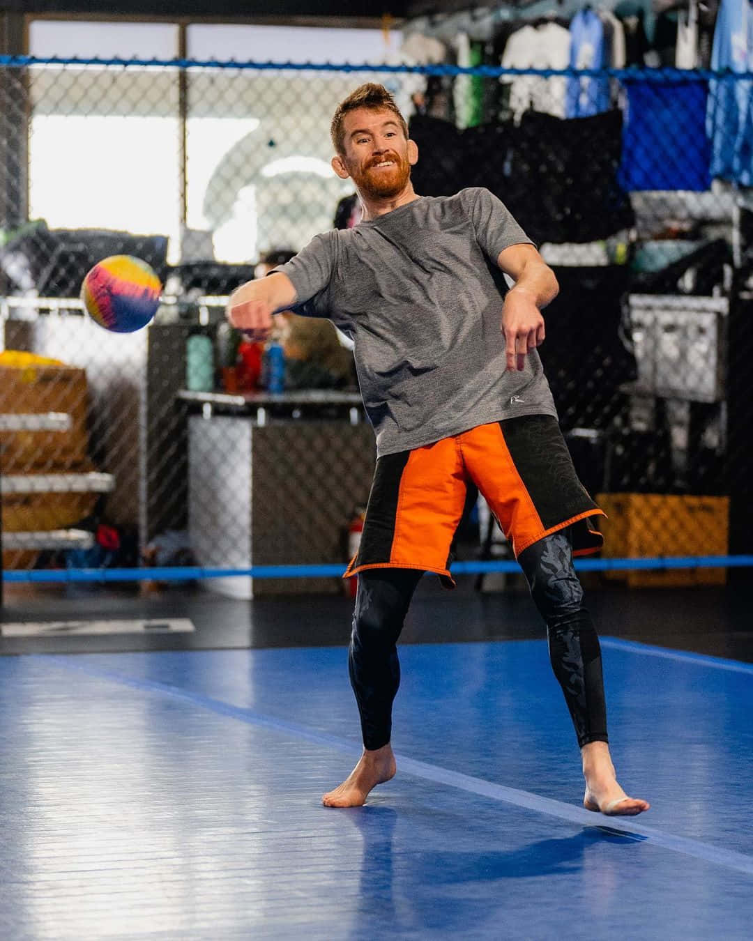 Professional Mma Fighter Cory Sandhagen Playing Dodgeball Wallpaper