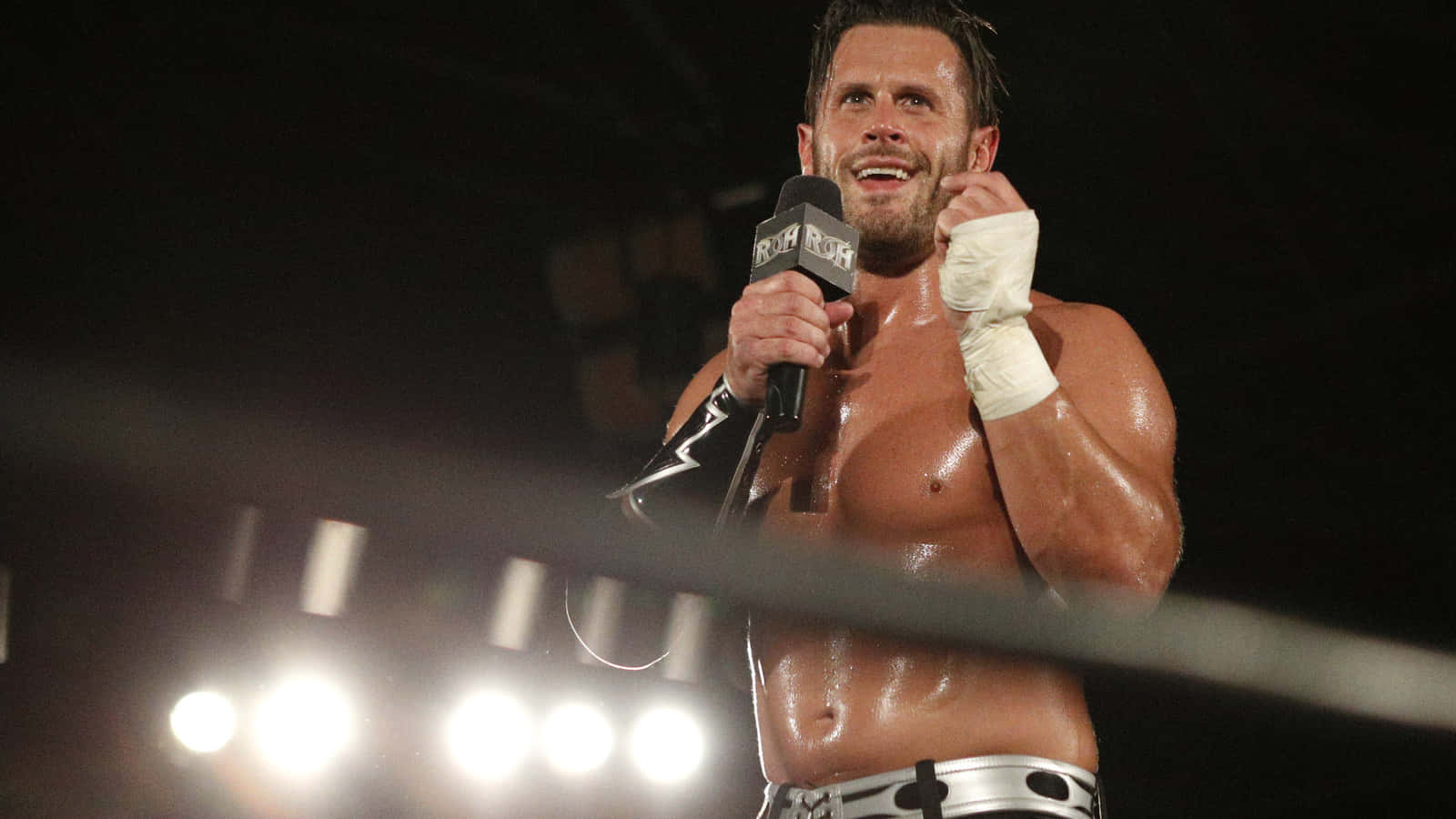 Professional Wrestler, Alex Shelley, Delivers Enthusiastic Speech At Impact Wrestling Event Wallpaper