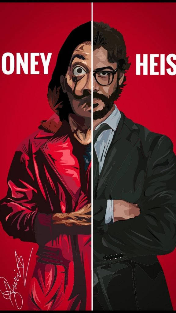 Professor Money Heist 4k Red Promo Still Wallpaper