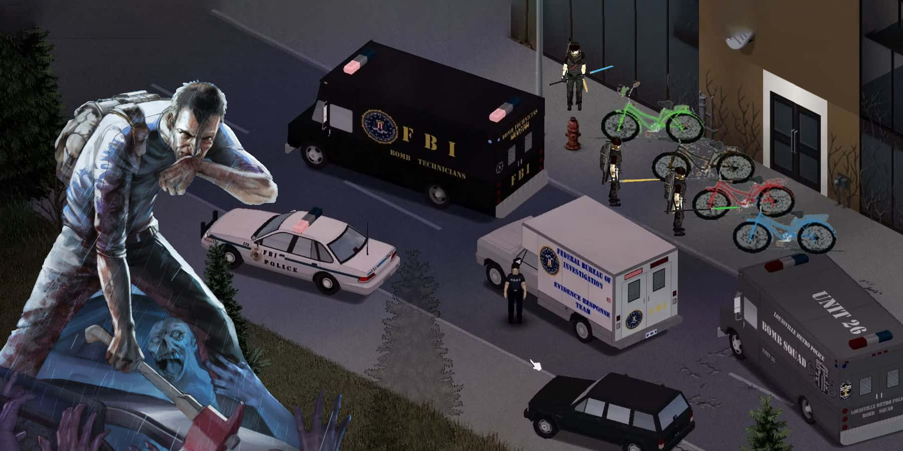 Project Zomboid Emergency Response Scene Wallpaper