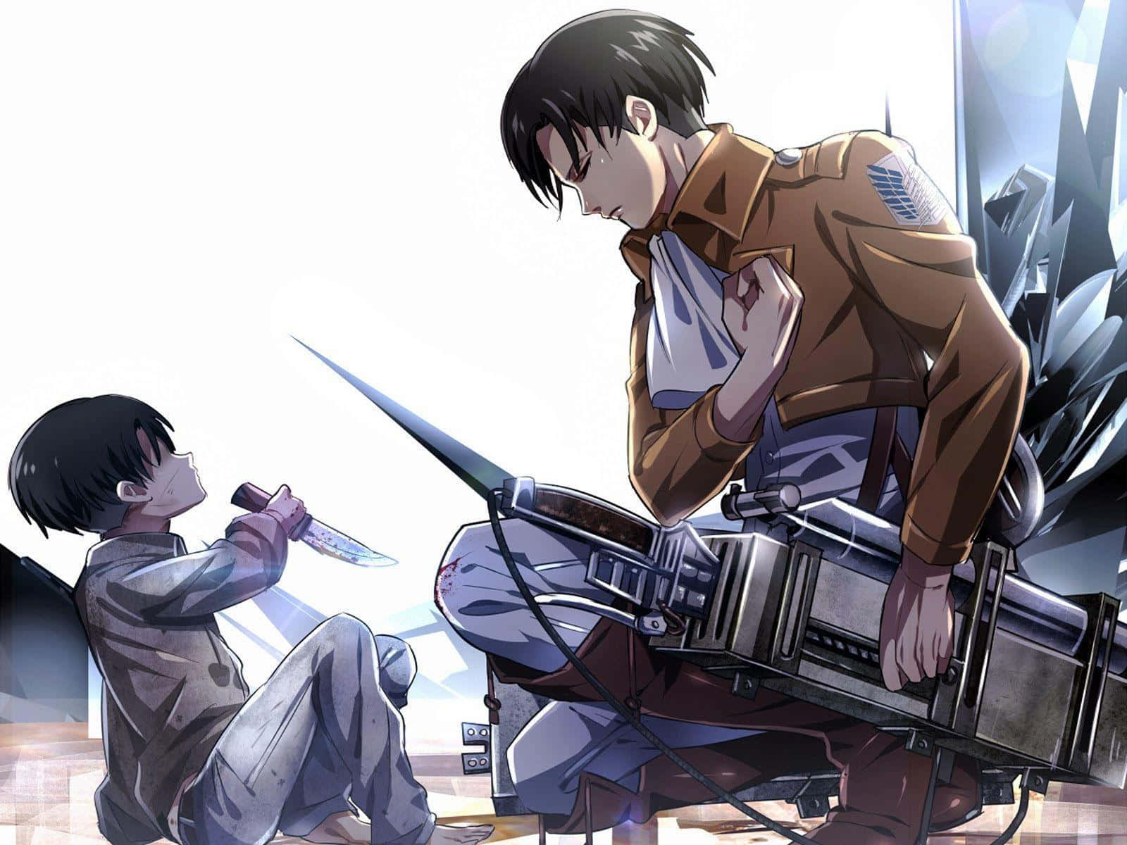 Protect Humanity In Style With Levi Ackerman Desktop Wallpaper