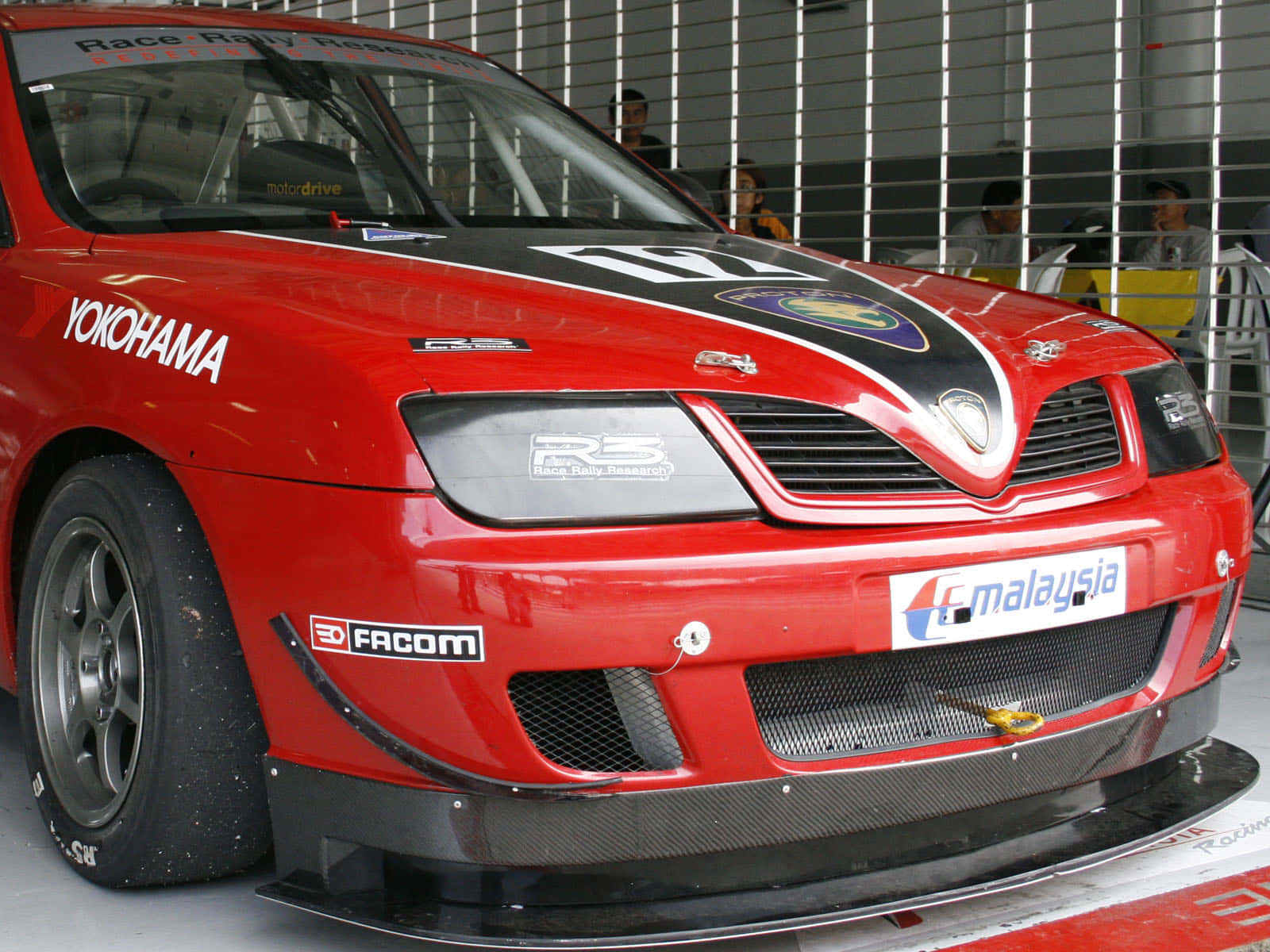 Proton Waja Race Car Garage Wallpaper