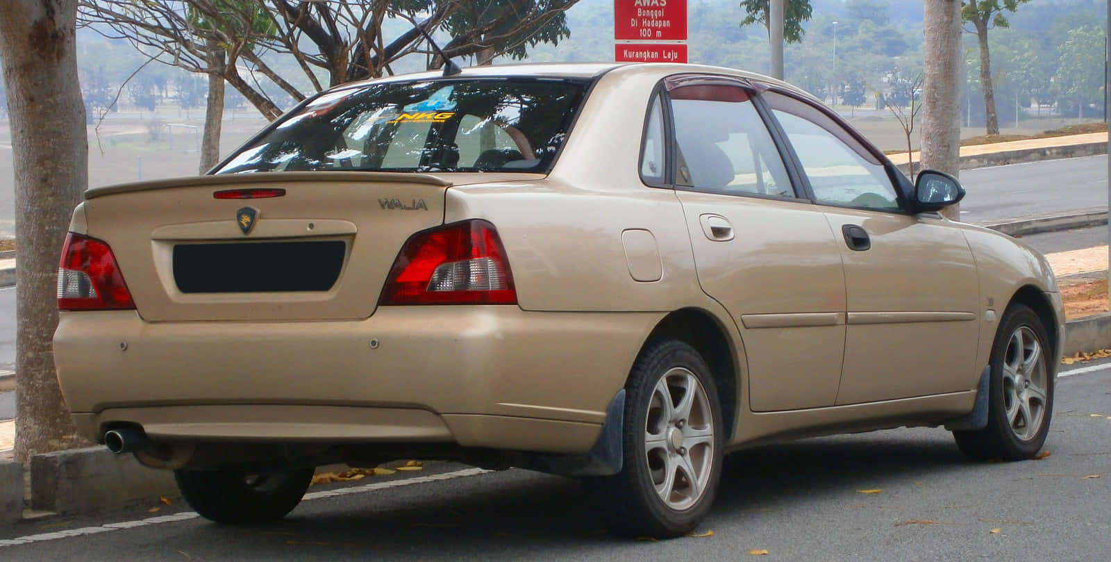 Proton Waja Rear Side View Wallpaper