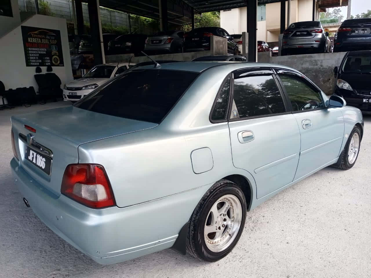 Proton Waja Silver Sedan Parked Wallpaper