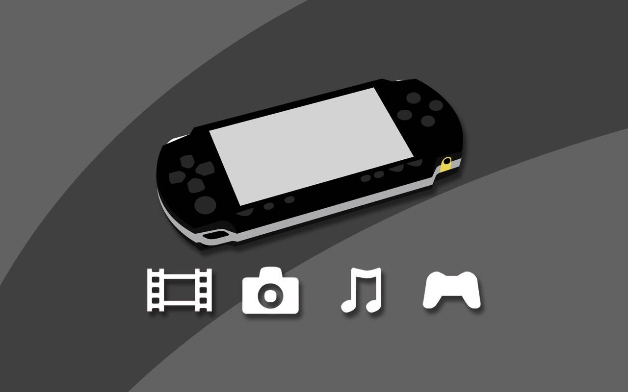 Psp Black And White Menu Icons Wallpaper