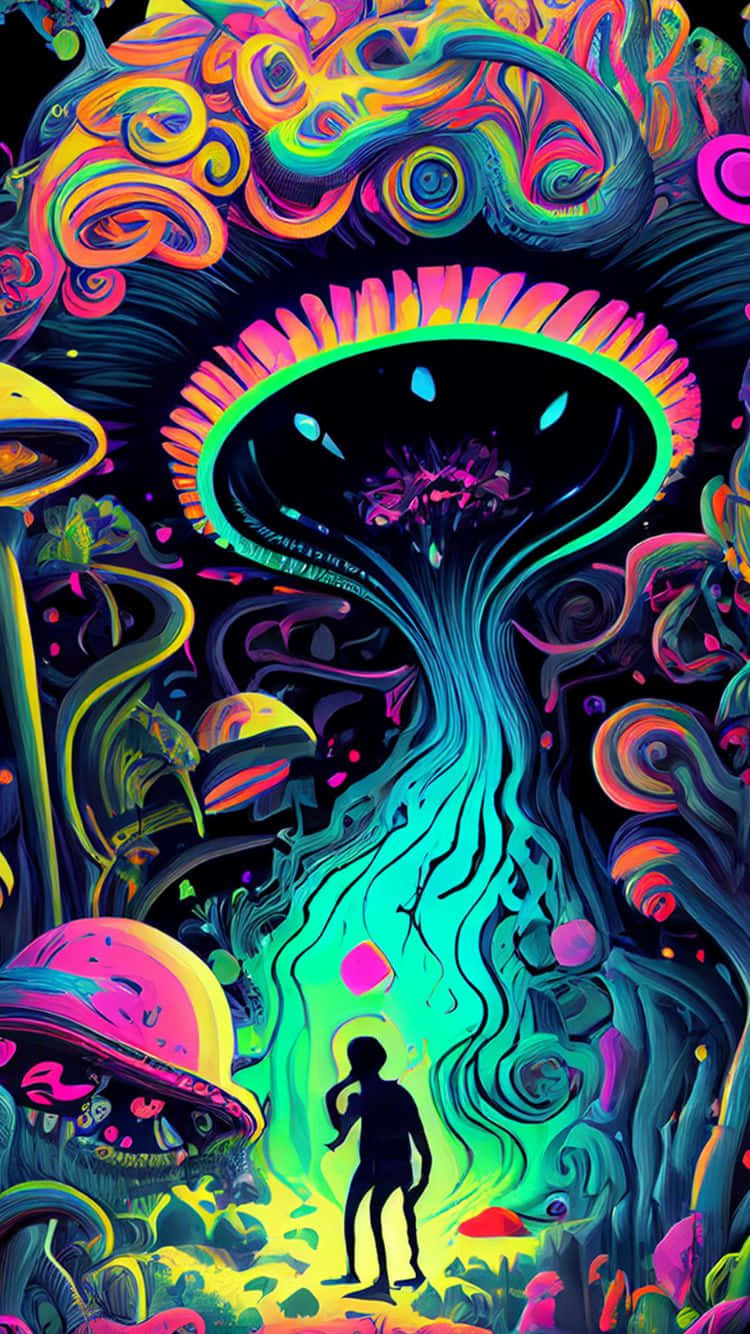 Psychedelic_ Alien_ Encounter_i Phone6_ Wallpaper Wallpaper