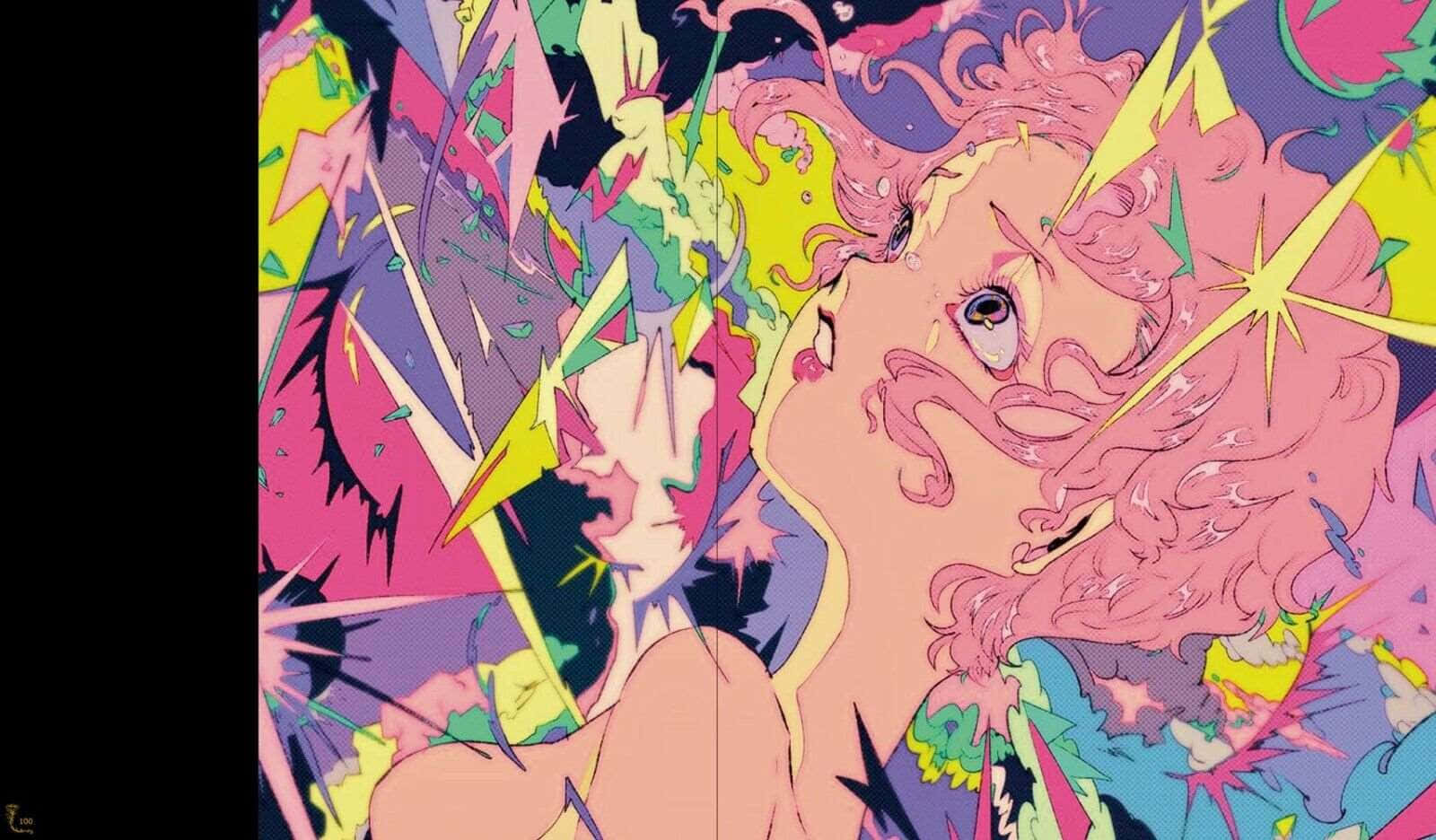 Psychedelic Anime Explosion Wallpaper