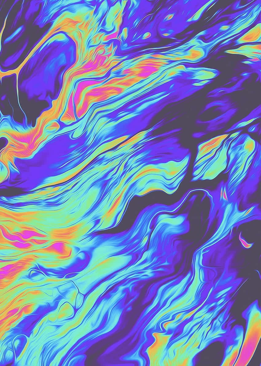 Psychedelic Blue Liquid Art.jpg Wallpaper