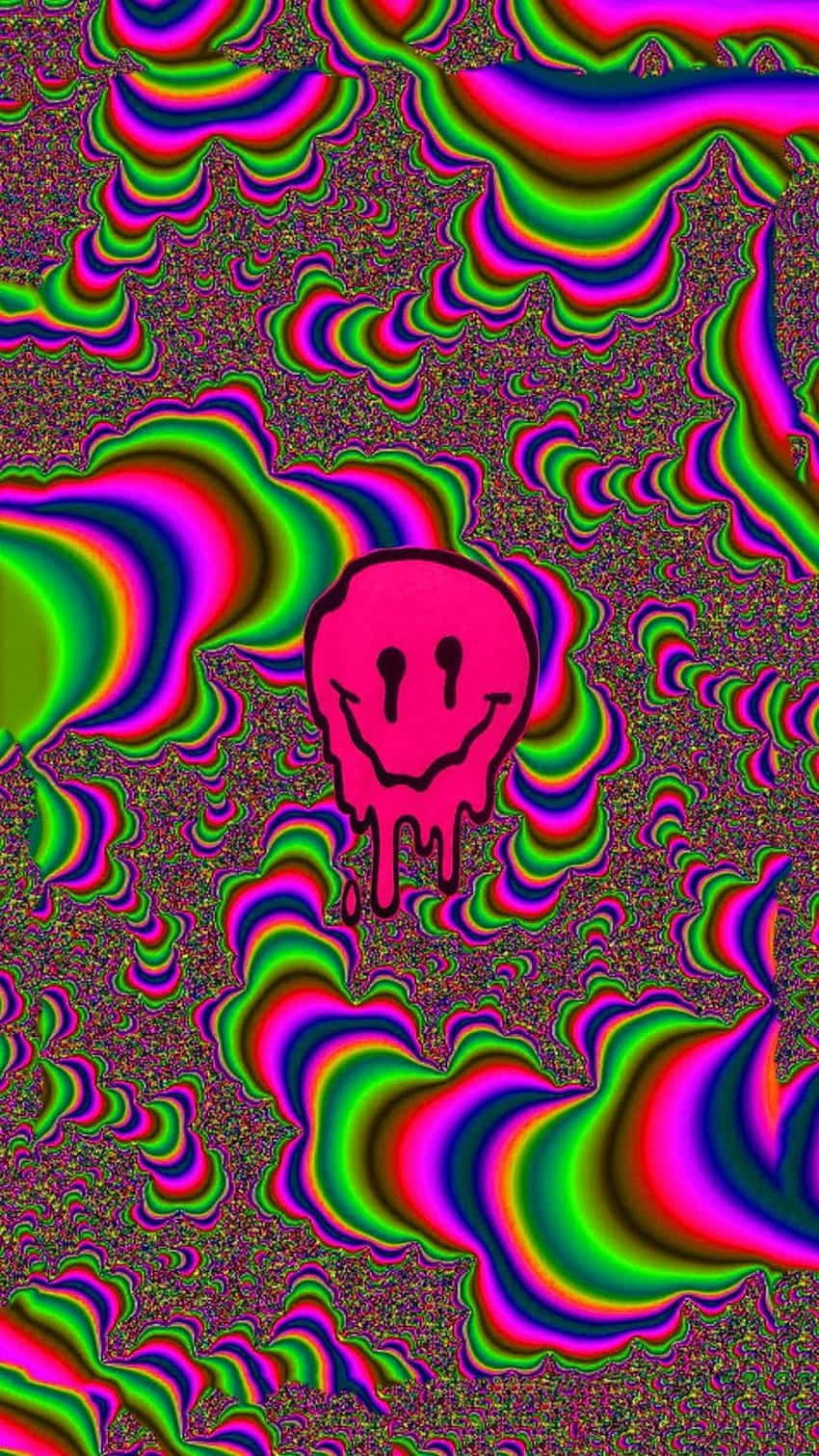 Psychedelic_ Smiley_ Skull_ Background.jpg Wallpaper