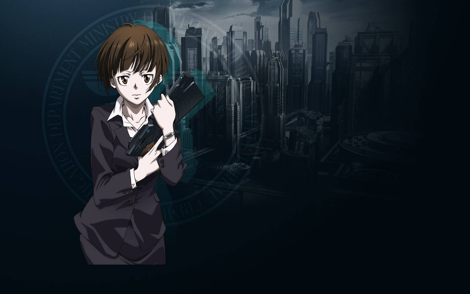 Psycho Pass Akane With Dominator Wallpaper