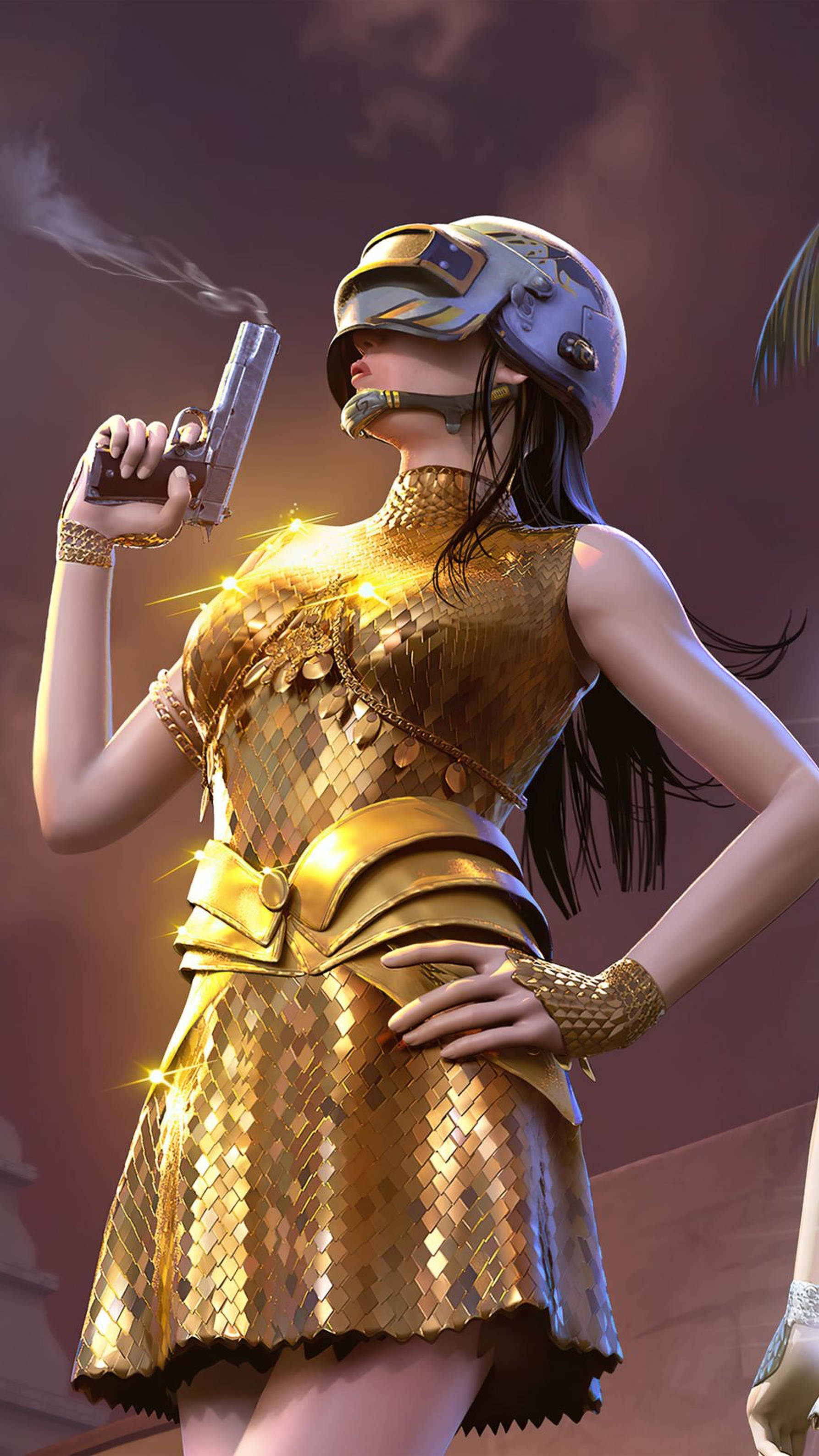 Pubg Girl In Golden Dress 4k Wallpaper